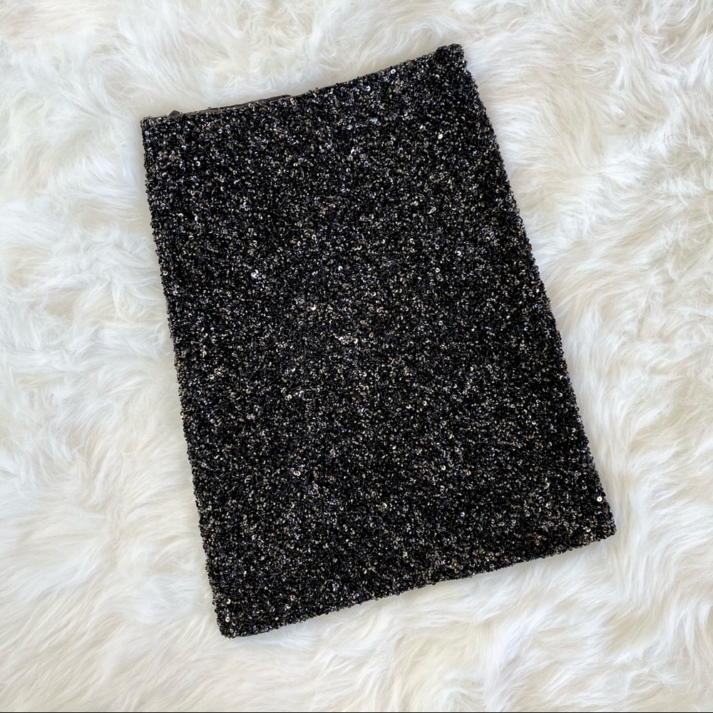 ALLSAINTS Sequin Skirt Black - Size 0